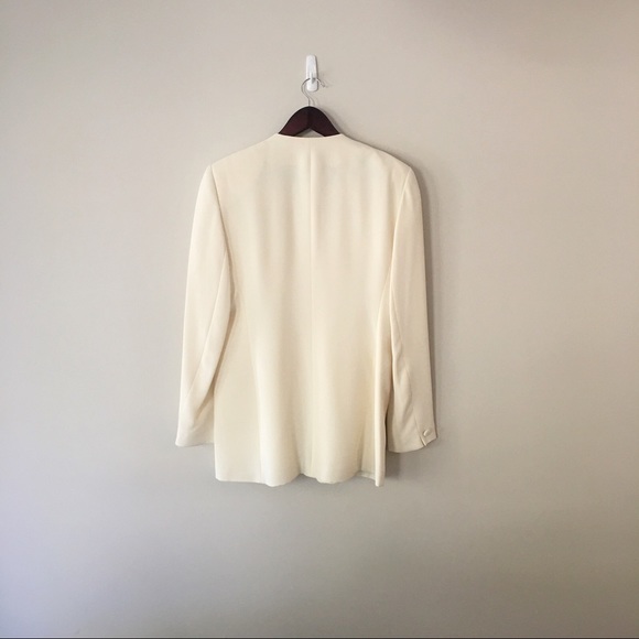 NWT 1980s Vintage Jones New York Cream Blazer - Picture 3 of 12